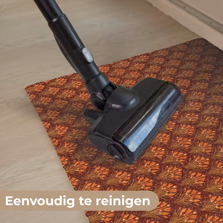 Waaiers - Art Deco - Botanisch - Roestbruin - Oranje Deurmat klein 898 -reinigen_NL
