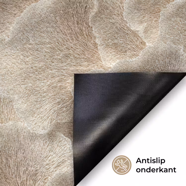 Waaierstructuren - Beige - Vezeltextuur Deurmat klein 898 -antislip_NL