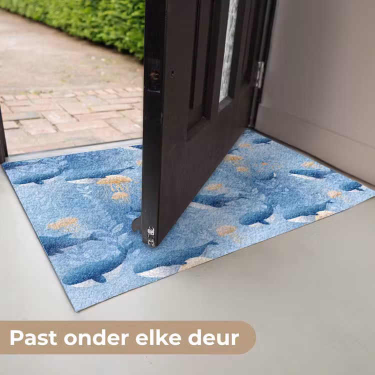 Walvissen - Oceaan - Blauw Deurmat klein 898 -USP_NL