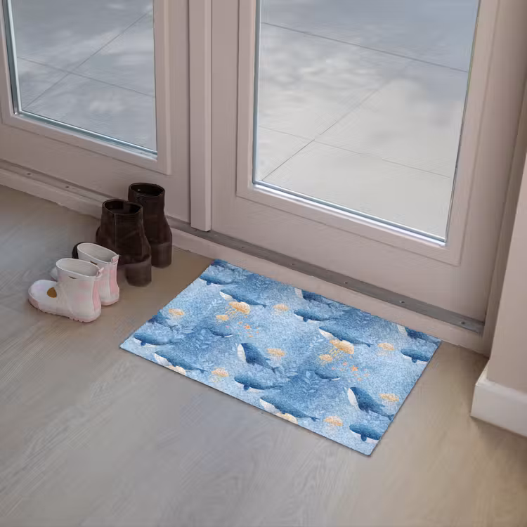 Walvissen - Oceaan - Blauw Deurmat klein 898 -sfeer3
