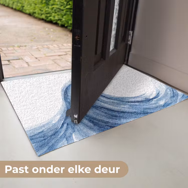 Water - Beweging - Natuur - Modern - Blauw Deurmat klein -USP_NL