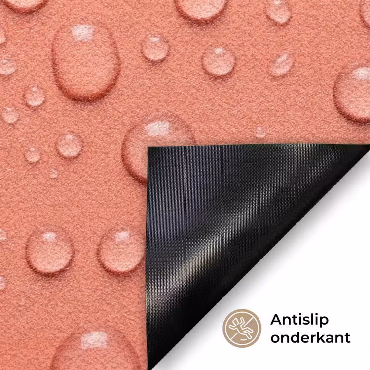 Water - Druppels - Roze Deurmat klein -antislip_NL