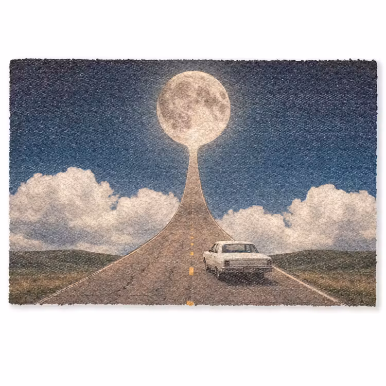Deurmat - Weg - Maan - Nacht - Weg - Maan - Nacht Deurmat klein