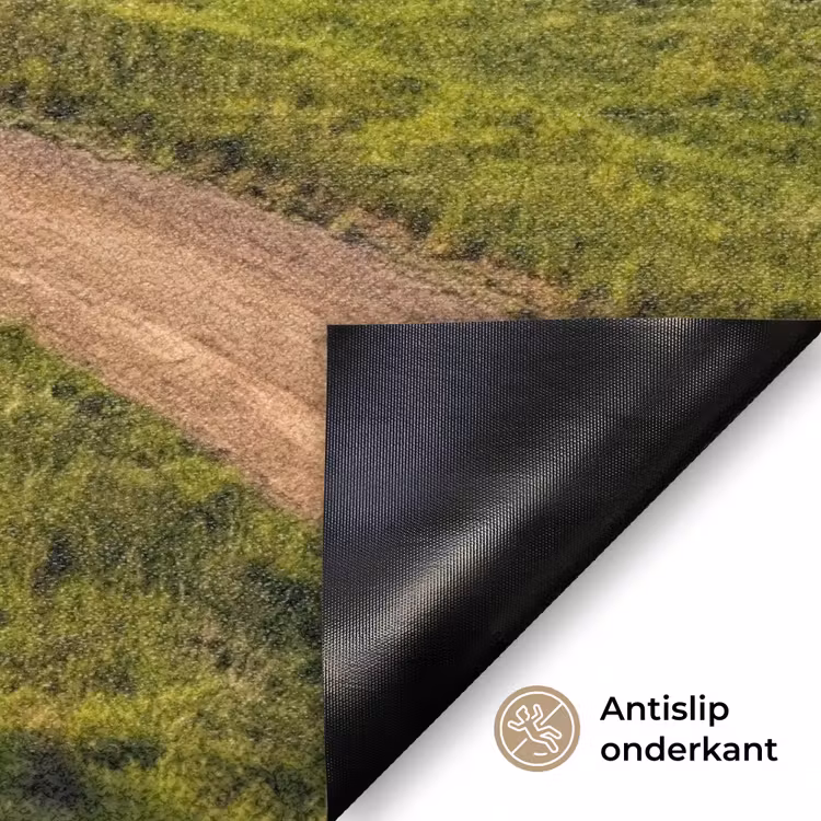 Weg - Weide - Natuur - Groen Deurmat klein -antislip_NL