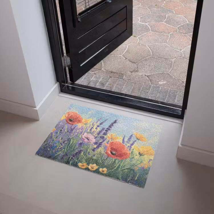 Weide - Bloemen - Kleurrijk Deurmat klein -sfeer5
