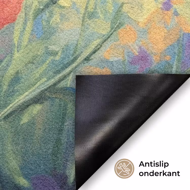 Weide - Bloemen - Kleurrijk Deurmat klein -antislip_NL