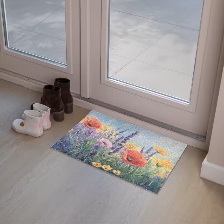 Weide - Bloemen - Kleurrijk Deurmat klein -sfeer3