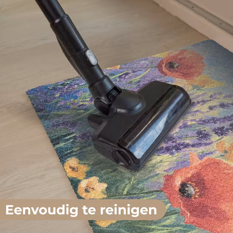 Weide - Bloemen - Kleurrijk Deurmat klein -reinigen_NL