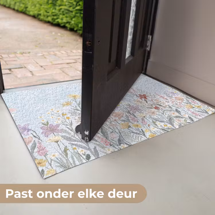 Weidebloemen - Illustratie - Kleurrijk Deurmat klein -USP_NL
