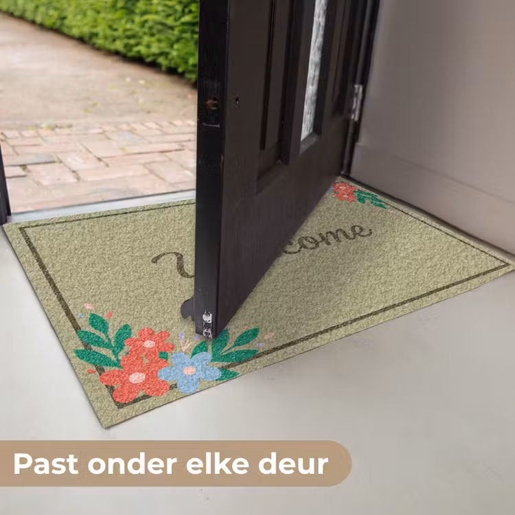Welkom - Bloemen - Groen Deurmat klein -USP_NL