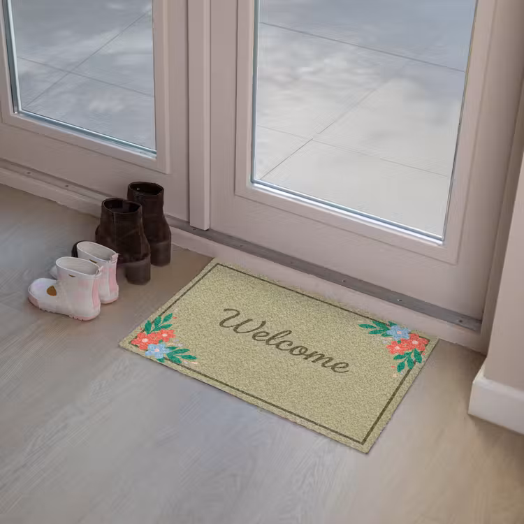 Welkom - Bloemen - Groen Deurmat klein -sfeer3