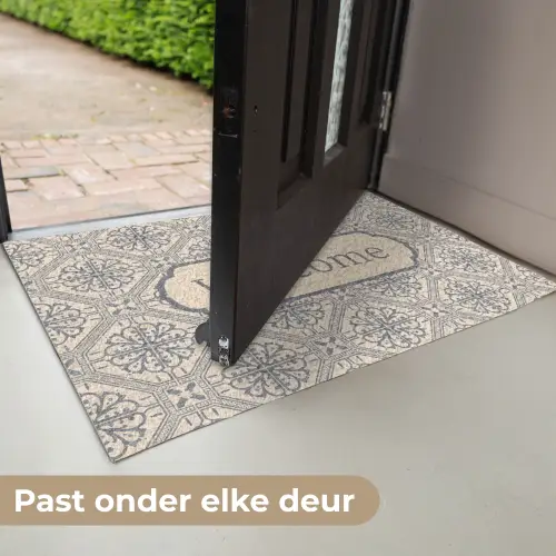 Welkom - Klassiek - Grijs Deurmat klein -USP_NL