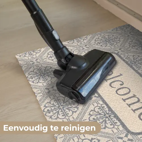 Welkom - Klassiek - Grijs Deurmat klein -reinigen_NL