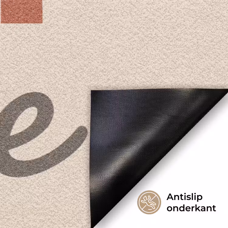 Welkom - Regenboog - Kleurrijk Deurmat klein -antislip_NL