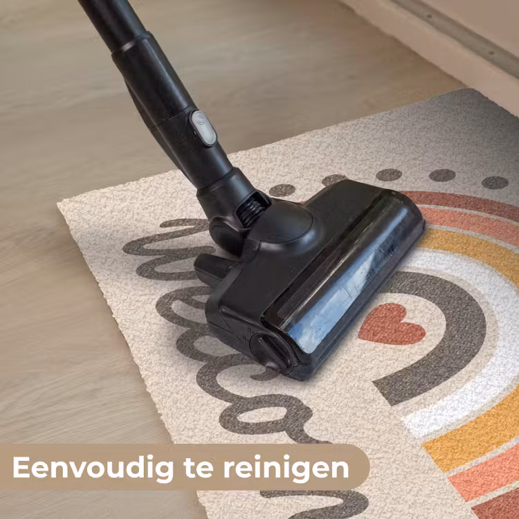 Welkom - Regenboog - Kleurrijk Deurmat klein -reinigen_NL