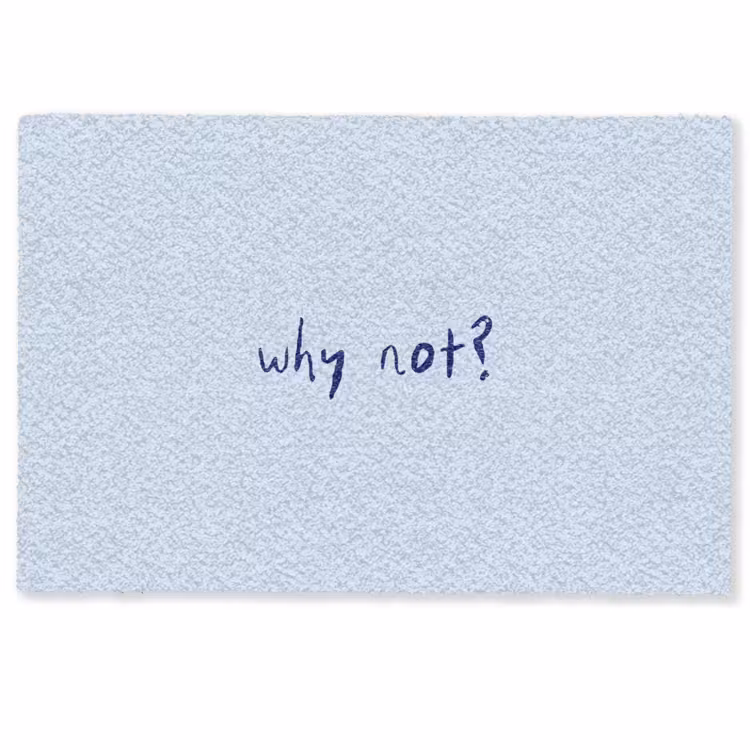 Why not - Blauw - Donker blauw - Quote Deurmat klein -zkaufland3d