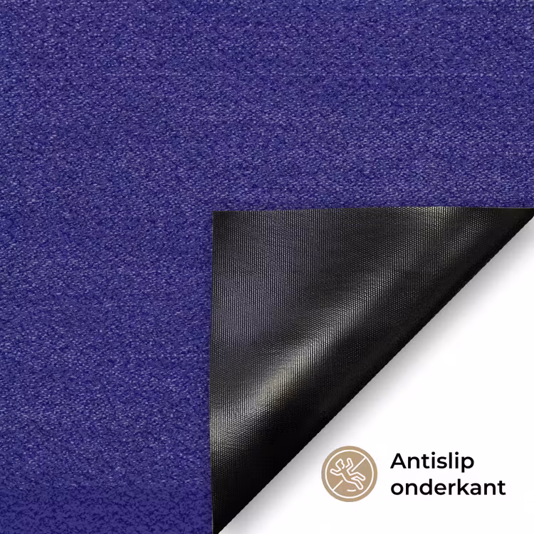 Why not - Blauw - Handgeschreven Deurmat klein -antislip_NL