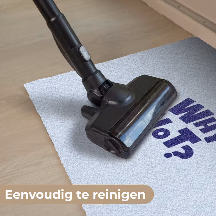 Why not - Blauw - Licht blauw - Quote Deurmat klein -reinigen_NL
