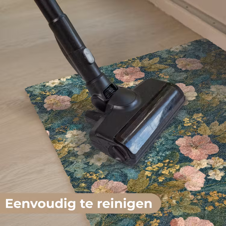 Wilde bloemen - Botanisch - Patroon - Roze - Romantisch Deurmat klein 898 -reinigen_NL