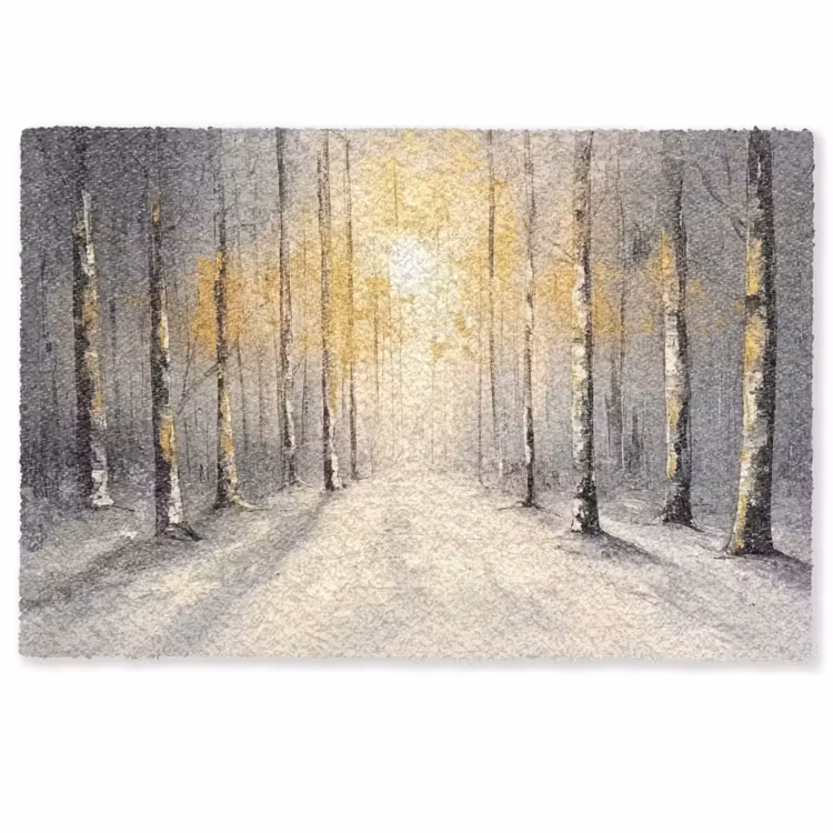 Winter - Abstract - Sneeuw - Natuur - Zon Deurmat klein -zkaufland3d