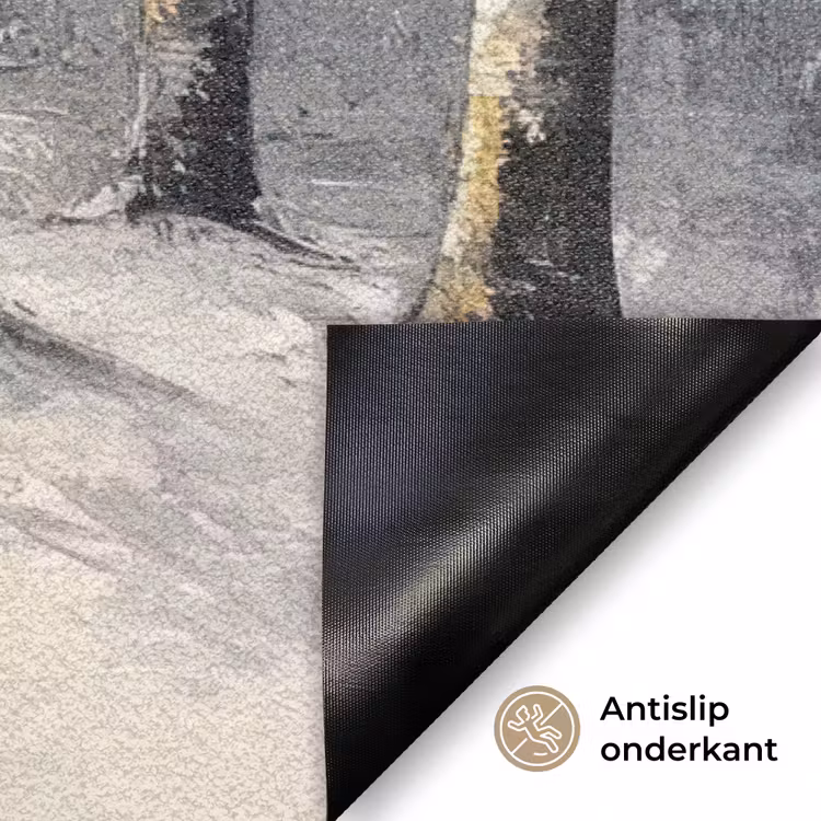 Winter - Abstract - Sneeuw - Natuur - Zon Deurmat klein -antislip_NL