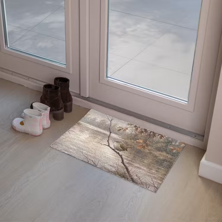 Winterkoninkje - Tak - Rivier - Natuur - Sfeervol Deurmat klein -sfeer3