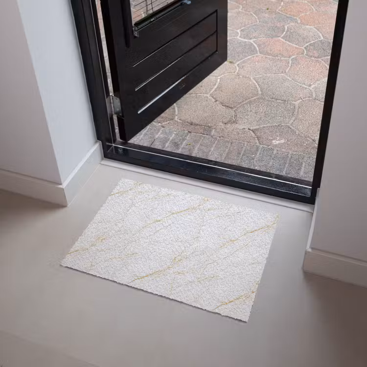 Wit - Marmer - Goud - Luxueus Deurmat klein 898 -sfeer5