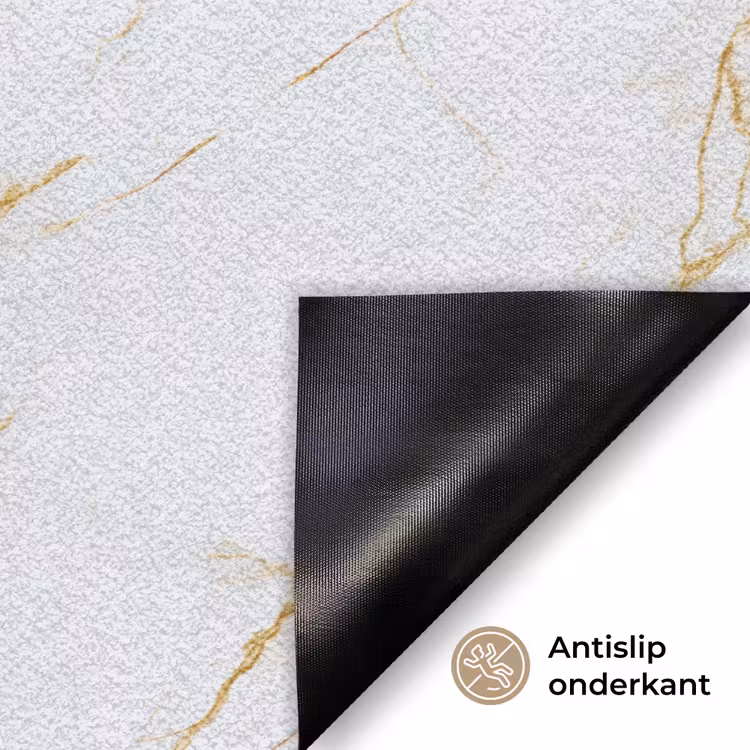 Wit - Marmer - Goud - Luxueus Deurmat klein 898 -antislip_NL