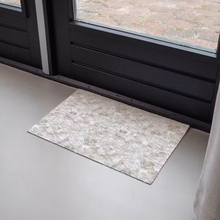 Wit - Penseelstreken - Reliëfeffect Deurmat klein 898 -sfeer2
