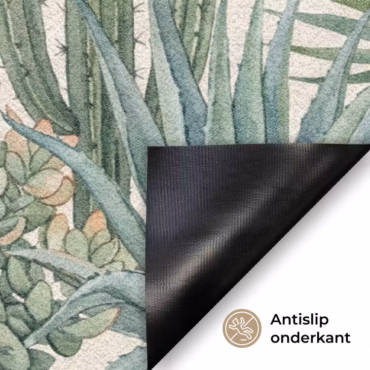 Woestijn - Planten - Groen Deurmat klein -antislip_NL