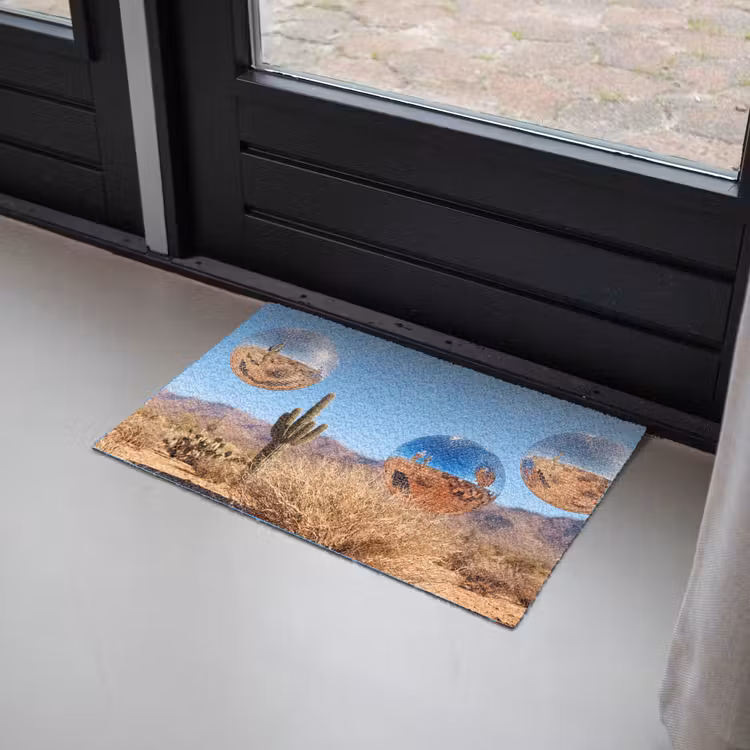 Deurmat - Woestijn - Spiegelbal - Kunst - Woestijn - Spiegelbal - Kunst Deurmat klein