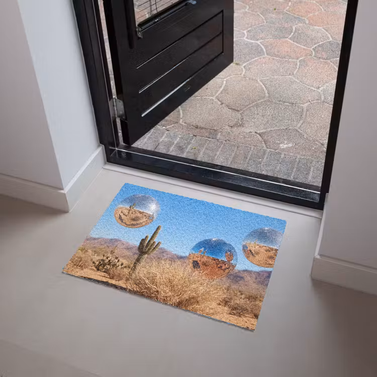 Deurmat - Woestijn - Spiegelbal - Kunst - Woestijn - Spiegelbal - Kunst Deurmat klein