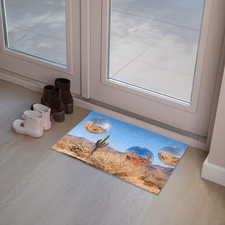 Deurmat - Woestijn - Spiegelbal - Kunst - Woestijn - Spiegelbal - Kunst Deurmat klein