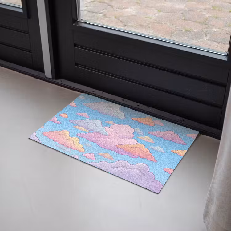 Wolk - Lucht - Natuur - Illustratie - Pastel Deurmat klein -sfeer2