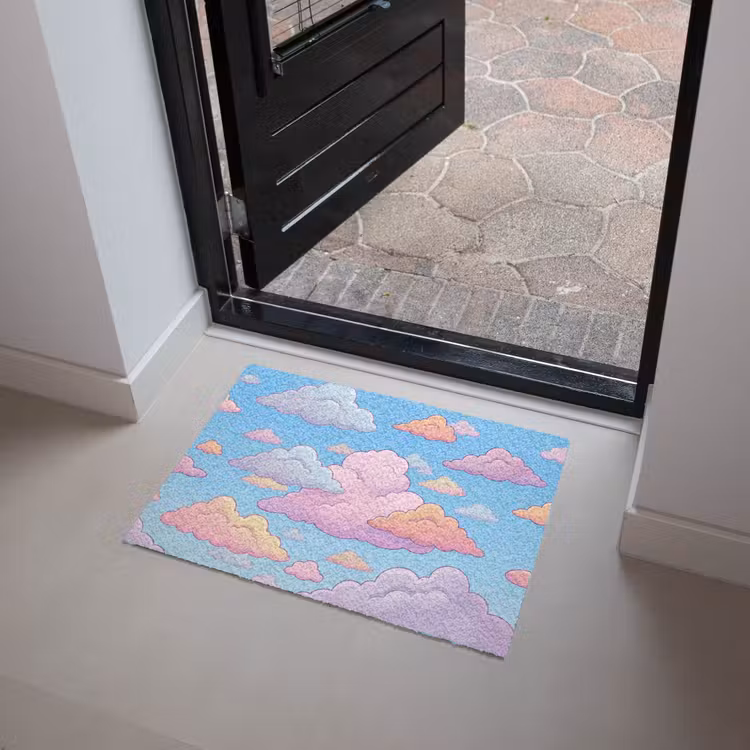 Wolk - Lucht - Natuur - Illustratie - Pastel Deurmat klein -sfeer5