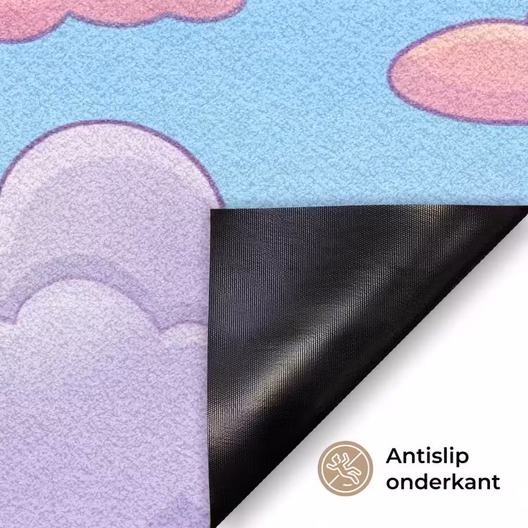 Wolk - Lucht - Natuur - Illustratie - Pastel Deurmat klein -antislip_NL