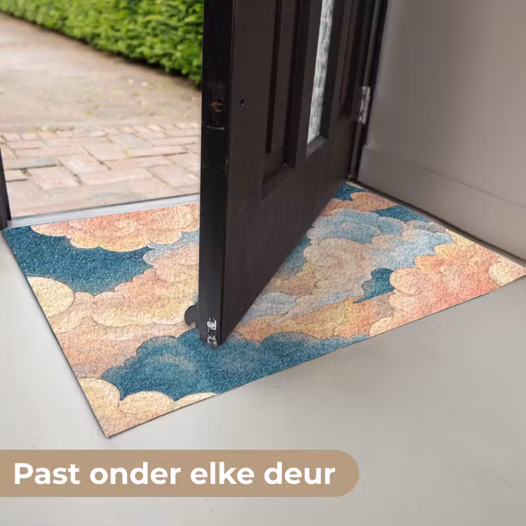 Wolk - Lucht - Natuur - Illustratief - Oranje Deurmat klein -USP_NL