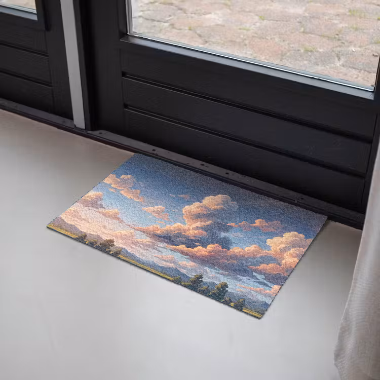 Wolken - Daghemel - Natuur - Illustratie - Oranje Deurmat klein -sfeer2