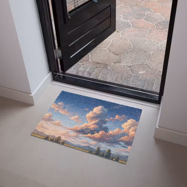 Wolken - Daghemel - Natuur - Illustratie - Oranje Deurmat klein -sfeer5