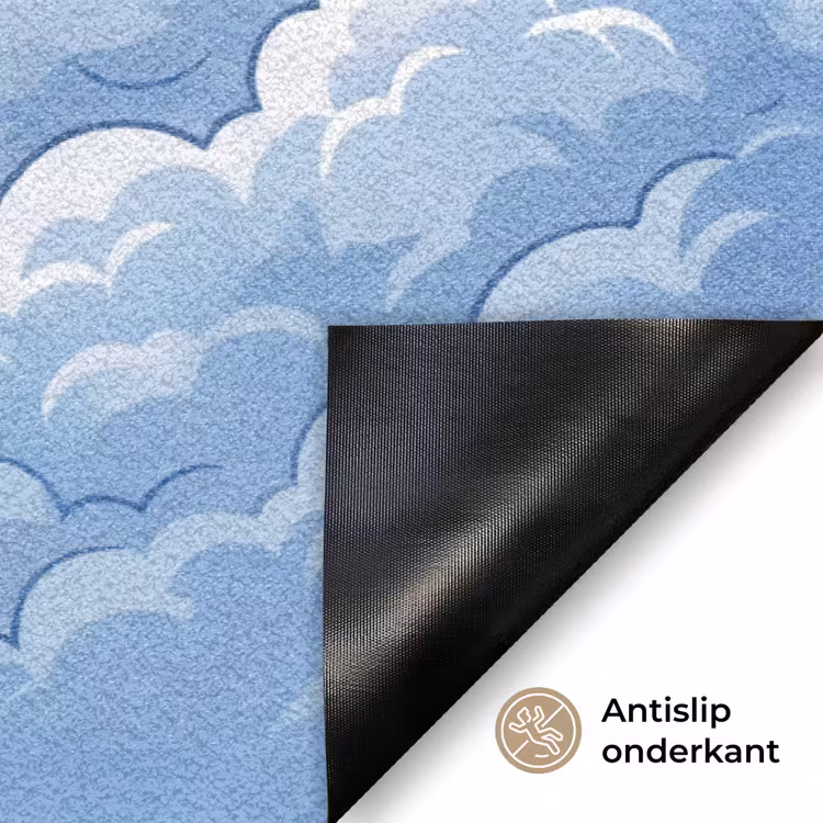 Wolken - Hemel - Abstract - Wit Deurmat klein -antislip_NL