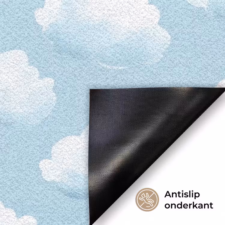 Wolken - Illustratie - Blauw Deurmat klein 898 -antislip_NL