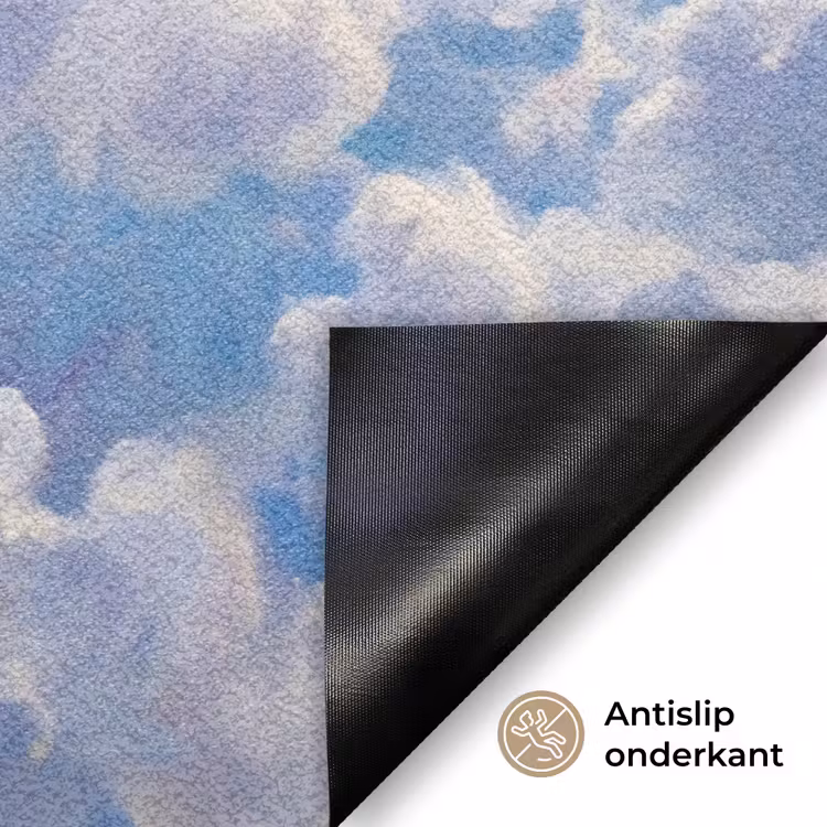 Wolken - Lucht - Natuur - Abstract - Blauw Deurmat klein -antislip_NL