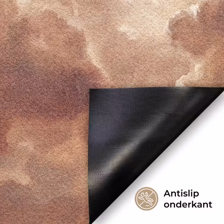 Wolken - Lucht - Natuur - Modern - Bruin Deurmat klein -antislip_NL