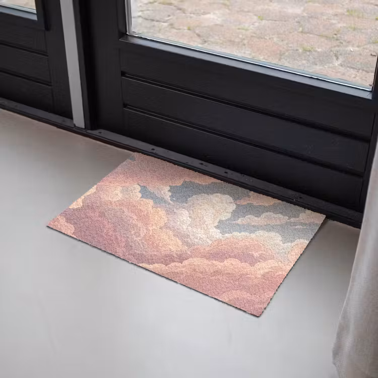 Wolken - Lucht - Natuur - Pastel - Roze Deurmat klein -sfeer2
