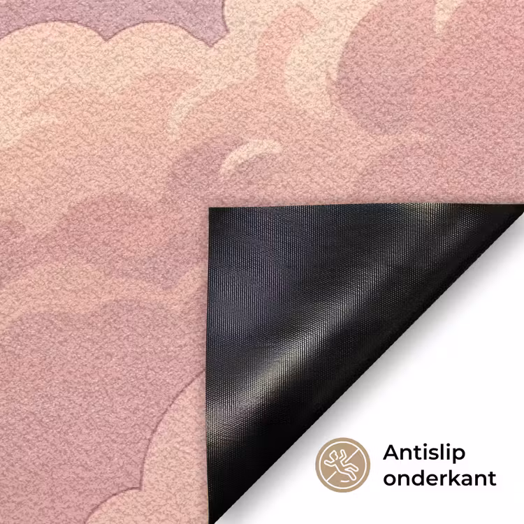 Wolken - Lucht - Natuur - Pastel - Roze Deurmat klein -antislip_NL
