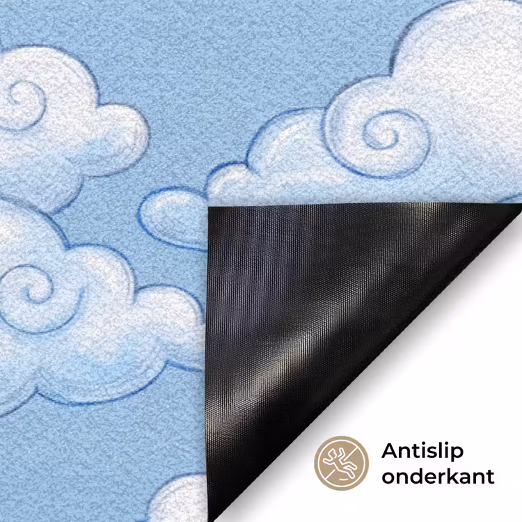 Wolken - Patroon - Hemel - Illustratie - Wit Deurmat klein -antislip_NL
