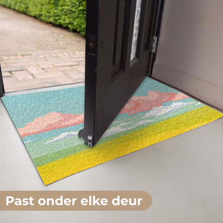 Wolken - Roze - Natuur - Modern - Pastel Deurmat klein -USP_NL