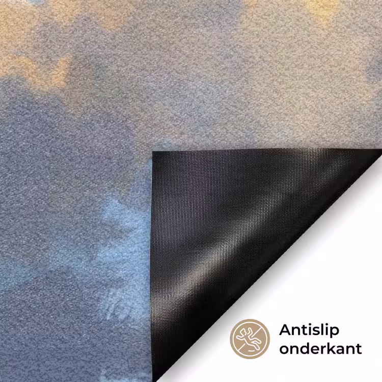 Wolken - Zonnestralen - Natuur - Abstract - Blauw Deurmat klein -antislip_NL