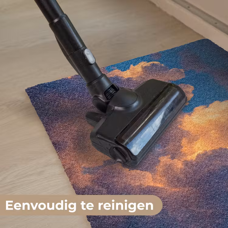 Wolken - Zonsondergang - Natuur - Oranje - Blauw Deurmat klein -reinigen_NL