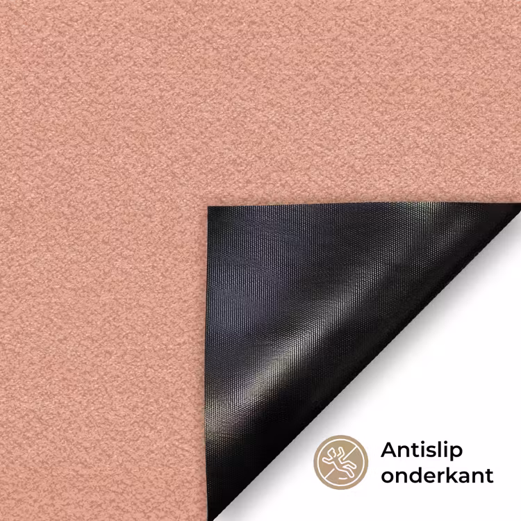 XOXO - Blauw - Perzikkleur Deurmat klein -antislip_NL